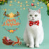 Pet Christmas Bow Tie Necktie, 2pcs Xmas Scarf Collar Bow Tie for Cats and Dogs, Adjustable Pet Towel Bibs, Cat Bow Ties for Dressing Christmas Pa...