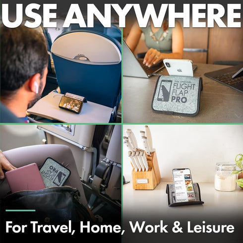 Airplane Phone Holder, Flexible Tablet and Cell Phone Holder, Folding Cellphone Stand for Desk, Bed, Office, Treadmill - Airplane Accessories Long...