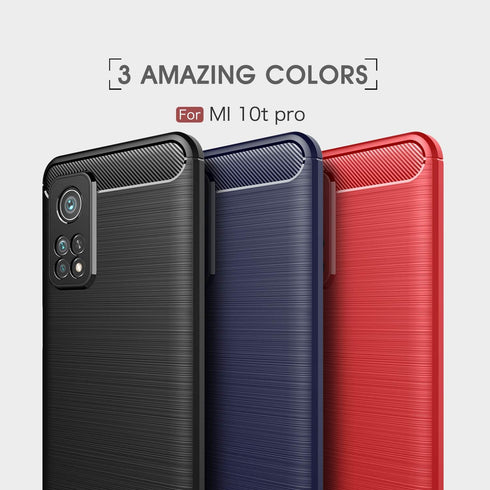 Case Compatible with Xiaomi Mi 10T Case, Compatible with Xiaomi Mi 10T Pro Case, Carbon Fiber Texture Design Shock Absorption Case Made for Xiaomi...