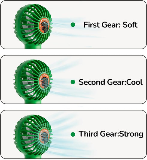 MiDeer Mini Portable Fan, 3 Speed Powerful Handheld Fan, Rechargeable Personal Fan, Cute Design Small Desk Fan for Travel Outdoor Makeup Stylish G...