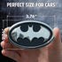 Fan Emblems Batman Car Emblem - 1989 Oval Bat Symbol 3D Auto Badge - Color: Black and Chrome - Size: 3.76 x 2.26 x 0.2 inches - Officially License...