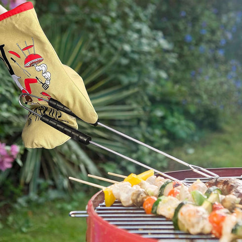 Miracu Funny Oven Mitts, Gifts for Chefs, Cooking BBQ Oven Mitt - Unique Cooking Gifts for Cooks Dad Brother Him - Funny Kitchen Gadgets, Manly Fa...