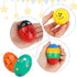 MCPINKY 9PCS Easter Wooden Percussion Musical Eggs,Maracas Egg Shakers Colorful Musical Easter Props Halloween Props for Party Easter Halloween...