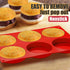 Hamburger Bun Molds 2 Pack Silicone Baking Pans, 4 Inch Muffin Top Pan Egg Sandwish Mold Small Layer Cake Molds Round Disc Pan for Mini Cake, Jumb...
