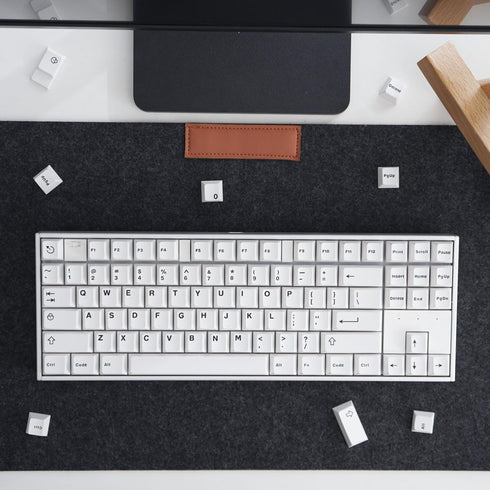 White Keycaps Set Cherry Profile Doubleshot Bow Keycaps 120 Keys Custom Keyboard Keycap for 60% 65% 70% 75% Cherry MX Gateron Kailh Switches Mecha...
