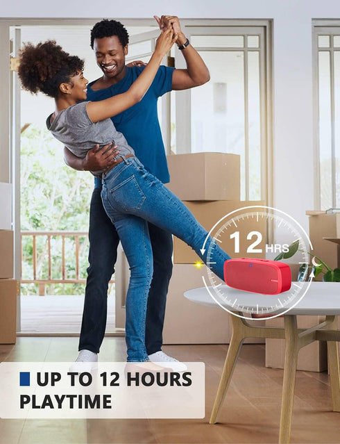 LENRUE Bluetooth Speaker, Wireless Portable Speaker with Loud Stereo Sound, Rich Bass, 12-Hour Playtime, Built-in Mic. Perfect for iPhone, Samsung...