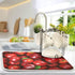 Fruit Red Apples Dish Drying Mat, 18x24inch Soft Foldable Absorbent Dishes Drainer/Rack Pad for Kitchen Countertop...