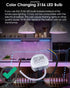 3156 Color Changing LED Bulbs, RGB S8 Wedge Base LED Light Bulb 12V 24V, Warm White+15 Multicolor for Landscape Lighting (3 Bulbs and one Remote)...