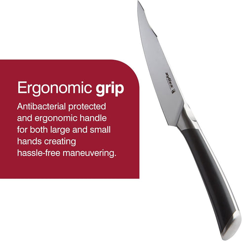 Zyliss Comfort Pro Utility Knife - Full Tang Meat & Vegetable Knife - Ice Hardened Stainless Steel Meat Slicing Cutter - Cutlery with Antibacteria...