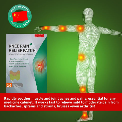 Knee Patches | Maximum Strength | Long-Lasting Relief for Joint & Muscle | 48 Count (Pack of 2)...