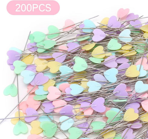 Elisel 200 pcs Multicolor Straight Pins Straight Quilting Pins Craft Positioning Pins Fixed Sewing Marker Needle for Crafting Dressmaker and Other...