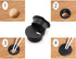 HJ Garden 2pcs 2 inch Desk Wire Cord Cable Grommets Hole Cover for Office PC Desk Cable Cord Organizer Plastic Cover Black...