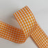 Micomon Orange Gingham Plaid Checked Ribbon 25 Yard Each Roll 100% Polyester (1", Orange)...