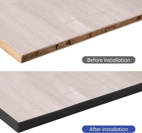 U-Shape Edge Banding, 16.4ft TPE Self Adhesive Veneer Edging Trim Flexible Edge Protector, Furniture Edge Strip for Countertop Table Cabinets Shel...