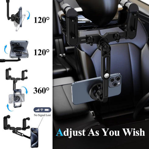 for Magsafe Car Mount, Rear View Mirror Phone Holder, Rotatable and Retractable Phone Holder for Car Compatible with iPhone 15/14/13/12 Series and...