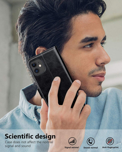 OCASE Compatible with iPhone 11 Wallet Case with Card Holder, PU Leather Flip Case with Kickstand and Magnetic Closure, TPU Shockproof Interior Pr...