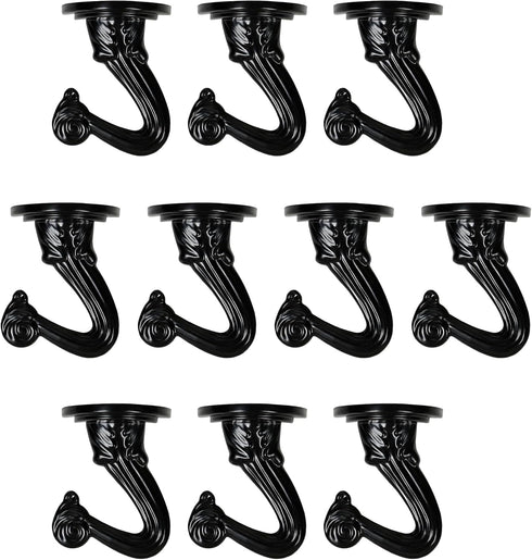 Ceiling Swag Hook Sets - Heavy Duty Hooks with Mounting Hardware for Hanging Plant, Ceiling or Extender Chains - Easy Install with Screws/Brackets...