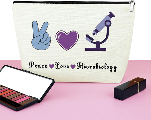 Microbiology Gifts for Women Makeup Bag Laboratory Technician Gifts Cosmetic Bag Microbiology Themed Gifts Biology Teacher Appreciation Gifts Biol...