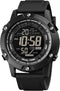 FANMIS Men's Digital Black Sports Watches Large Face Waterproof Dual Time Stopwatch Alarm LED Back Light Count Down Wrist Watch...