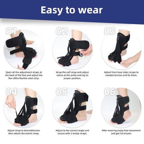 Plantar Fasciitis Relief Night Splint Women, Foot Plantar Fasciitis Brace Achilles Tendonitis Heel Pain Night Splint Support for Women & Men...