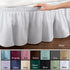 Collections Etc Wrap Around Bed Skirt, Easy Fit Elastic Dust Ruffle, White, Queen/King...
