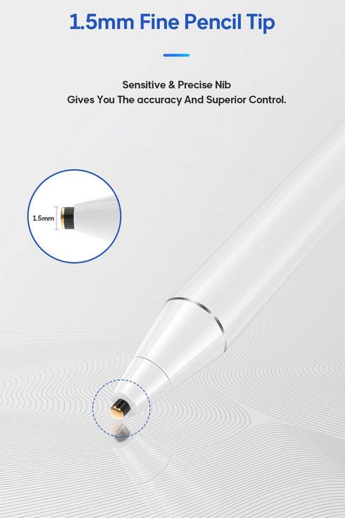 Stylus Pens for Touch Screens, Fine Point Stylist Pen Pencil Compatible with iPhone iPad Other Tablets (White)...
