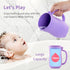 Baby Bath Rinse Cup Shower Shampoo Bowl Water Bath Bucket, Toddler Bath Toys Cup Water Containers Wash Essentials (Cat-Purple)...