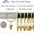40 Pack Curtain Rings with Clips, Drapery Clips with Rings, Drapes Rings 1.26 in Interior Diameter, Fits up to 1 in Curtain Rod, Gold Color...