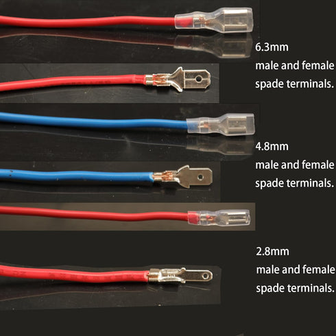 540pcs 2.8mm 4.8mm 6.3mm Male and Female Spade Connectors Kit with Insulating Sleeve, Crimp Connectors Crimp Terminals Electrical Connectors, Elec...