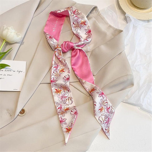 4 Pack Purse Scarf for Bags Silk Head Scarf for Hair Handbag Women Scarfs Band Hair Neck Scarves Fashion Gifts,04...