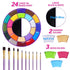 BOBISUKA Face Body Paint Palette Set, 24 Colors SFX Painting Makeup Kit + 10pcs Purple Artist Brushes, Large Black & White Pan, Neon Camo Oil Pain...