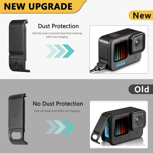 Hero 12 11 10 9 Silicone Sleeve Protective Case + ?6 PCS? Tempered Glass Screen Protector for Hero 11 10 9, Accessories Kit for GoPro Hero 12 11 1...