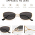 Retro Oval Sunglasses For Women Men Hexagonal Rectangle Metal Frame Sun Glasses AP3625...