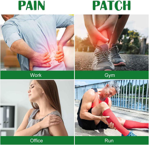 Heat Knee Patches 64 Count, Warming Herbal Plaster Patch, Natural Patches for Knee, Back, Shoulder, Neck- Fast Acting & 8 Hour Long Lasting Heat...