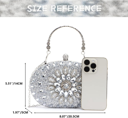 Lanpet Women Crystal Clutch Purse Rhinestone Evening Handbags for Wedding Party...