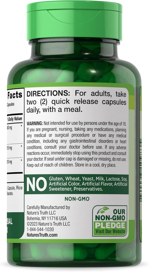 Nature's Truth Cayenne Pepper Capsules | 40,000 HU | 100 Count | with Ginger Root | Non-GMO & Gluten Free Supplement...