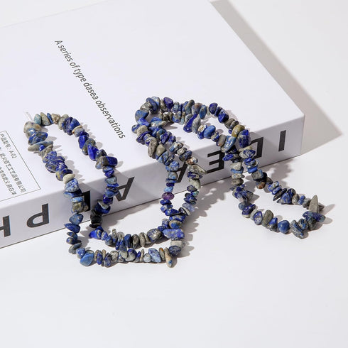 Natural Chip Stone Beads About 200pcs Blue Stones 5-8mm Irregular Gemstone Healing Crystal Loose Rocks for Bracelet Necklace Earrings Jewelry Maki...