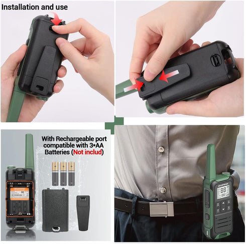 Baofeng Walkie Talkies Long Range Walkie Talkie for Adults FRS walkie-Talkie Hiking Accessories Camping Gear Toys 2 Way Radio for Kids with Flashl...