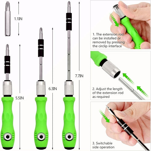 Precision Screwdriver Set Phone Repair Tool Kit, DIY Electronics Computer Repair Kit for camera ps4 laptop (Green)...