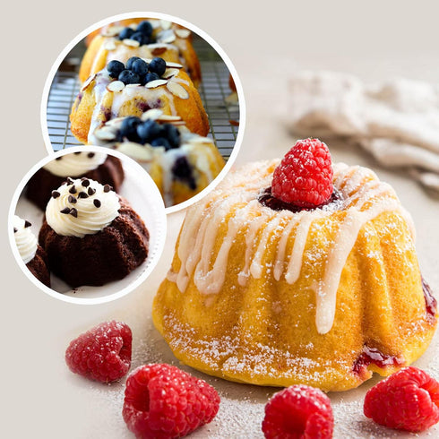 Mini Budtcake Pan, Air Fryer Cake Pan Egg Mold 4 Inch Nonstick Fluted Lava Cake Pans Mini Chocoflan Mold Flan Mold Individual Baking Cups Pumpkin ...