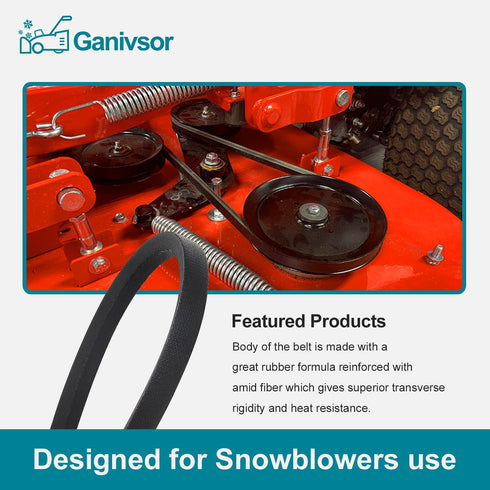 Snow throwers 1/2" X 35" Auger Drive Belt for MTD 754-0101A 954-0101A 1731273 1733439 Oregon 75-148 Rotary 5068...