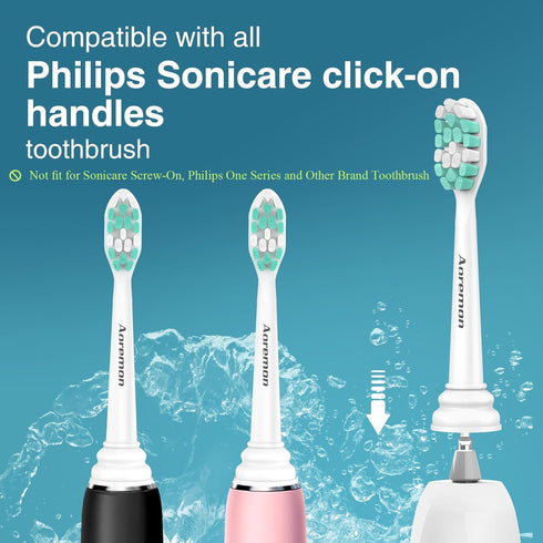 Aoremon Toothbrush Heads for Sonicare C2 Replacement Heads -Compatible with Phillips Sonicare Click-on Electric Toothbrush-10 Pack...
