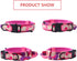 Tactical Dog Collar Military Dog Collar Adjustable Nylon Dog Collar Heavy Duty Metal Buckle with Handle for Dog Training (Pink Camo,M)...