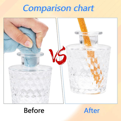 12 Pcs Microfiber Detail Duster Sticks Fan Cleaning Brush Crevice Cleaning Tool AC Vent Cleaner Mini Split Cleaning Kit Fan Blade Cleaner Dusters ...