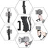 Universal Ergonomic Anti-Falling Cell Phone Smartphone Hand Grip Stabilizer w/Safety Strap, Portable Selfie Stick Handheld Vlogging Holder Mount f...