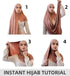 Lina & Lily Pre-sewn Instant Slip-on Modal Jersey Hijab Head Scarf Wrap for Muslim Women...