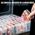 Small Bead Organizers, 31 Pieces Plastic Storage Cases Mini Clear Bead Storage Containers Boxes with Hinged Lid and Large Rectangle Organizing Box...