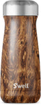 S'well Stainless Steel Traveler, 16oz, Teakwood, Triple Layered Vacuum Insulated Containers Keeps Drinks Cold for 24 Hours and Hot for 12, BPA Fre...