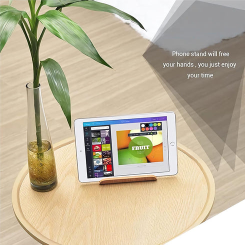 Wooden Cell Phone Stand, Universal Mobile Phone Holder Stand Non Slip Stable Desktop Phone Stand for iPhone, iPhone13,Samsung Galaxy Smartphones, ...