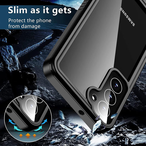 for Samsung Galaxy S23 Case,with Screen Protector,Waterproof Galaxy S23 Protective Case for Men Women,S23 Phone Case Heavy Duty Shock Proof,Green...